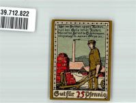 32791 W4937 Lage , Lippe 1921 Notgeldschein 25 Pfg. Gutschein Nr. 26028