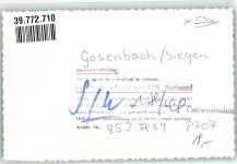 57072 W5900 Gosenbach Gebrauchsspuren Fliegeraufnahme Ort handschriftlich FOTO KEINE AK