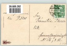 Brieftaube Neujahr Brief Glücksklee Herzklappe Taube 1912