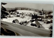 78141 W7741 Schönwald im Schwarzwald Winter mit Kirche St. Antonius