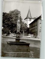 64739 W6128 Höchst i Odw FOTO KEINE AK Klosterkirche mit Brunnen Foto Original aus Archiv eines Ansichtskartenverlags Ort handschriftlich