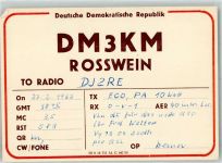 04741 O7304 Roßwein 1962 KEINE AK Amateurfunk QSL-Karte DM3KM