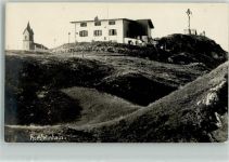 83346 W8221 Hochfellnhaus Foto AK Hüttenstempel Kirche