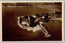 W8992 Wasserburg Bodensee Reichswinterhilfe-Lotterie Bild 162 Fliegeraufnahme von Wasserburg am Bodensee Das schöne Deutschland WHW Deutschlandserie 1934 Foto AK