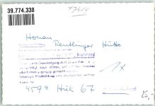72805 W7414 Honau , Württ FOTO KEINE AK Gasthaus Reutlinger Hütte Ort handschriftlich Foto Original aus Archiv eines Ansichtskartenverlags