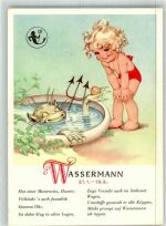 Wassermann 21.1.-19.2. ilo 410 Sternzeichen Künstlerkarte