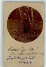 O7000 Leipzig Fahrrad 1909 Privatfoto AK