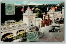 Barcelona - Briefmarke Bildseite Auto La Rabassada Casino