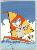 vermenschlicht Elefant Maus Surfen Comic