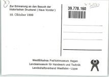 58089 W5800 Hagen , Westf - sign. Brückner Holzschnitt Haus Vorster