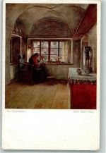 sign. Zewy, Karl Großmutter mit ihrem Enkelkind in der Stube Verlag Wiener Kunst B.K.W.I. Nr. 1270 Künstler Künstlerkarte