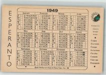 1949 Kalender Gebrauchsspuren