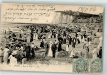 80350 Mers-les-Bains 1906 - Schwimmbad Strand Briefmarke Bildseite