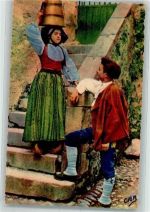 64000 Pau Foto AK Tracht Ort lt. Verlag