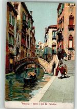 30100 Venezia Künstlerkarte Rio del Paradiso