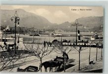 22100 Como 1911 - Hafen Dampfschiff Piazza Cavour