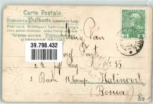 mit Echstoffaplikation Jugendstil Edelweiß 1908 Prägedruck
