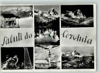 11021 Cervinia Winter Vera Foto Kirche Grenze Seilbahn