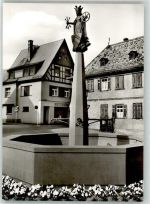 61440 W6370 Oberursel Taunus Foto AK Denkmal Ursula-Brunnen