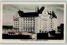 Edmonton 1951 Gebrauchsspuren Hotel Macdonald Foto AK