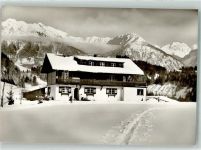 87561 W8980 Tiefenbach b Oberstdorf Foto AK Winter Gasthaus Cafe Jägerwinkel