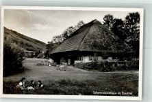 79215 W7807 Prechtal Gebrauchsspuren Schwarzwaldhaus Foto AK