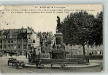 25000 Besancon 1911 - Denkmal Jouffroy d´Abbans Marktszene