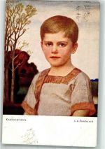 Knabenbildnis Jugend-Postkarte Zumbusch, L. von 1917
