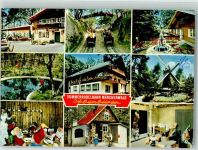 49477 W4530 Ibbenbüren Werbe AK Sommerrodelbahn Märchenwald Schneewittchen und die sieben Zwerge Windmühle Hänsel und Gretel Bremer Stadtmusikanten Zwergengrotte Gasthaus