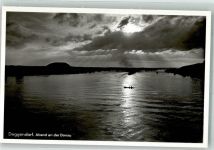 94469 W8360 Deggendorf Foto AK Donau Abendstimmung