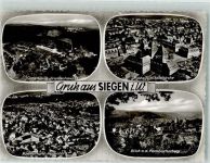 57072 W5900 Siegen Foto AK Jungstilling Krankenhaus Rathaus Nikolaikirche