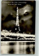 Paris Exposition Internationale des Arts Decoratifs Tour Eiffel Ausstellung Foto AK