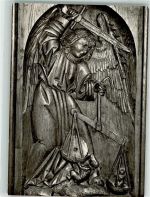 71083 W7033 Herrenberg im Gäu - Erzengel Michael mit der Seelenwaage Stiftskirche Chorgestühl