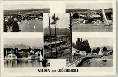 9220 Velden am Wörther See Foto AK Hafen Gasthaus