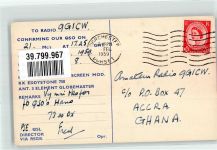 England G 3 A S Frederick C. H. Hinton Opr. Qsl-Karte