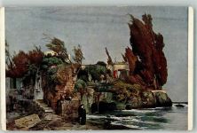 Villa sur la Mer Nonne schaut auf das Meer Böcklin, A. Künstlerkarte