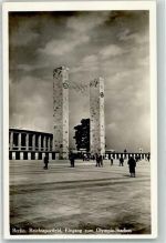 W1000 Charlottenburg Reichssportfeld Eingang zum Olympiastadion W.St.B. Nr. 80 Stadt mit Hakenkreuz Foto AK