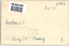 W7952 Bad Buchau Ort handschriftlich Storch FOTO KEINE AK