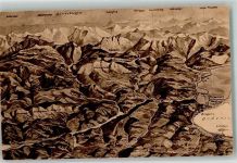 87534 W8974 Oberstaufen Relief AK Vogelschau