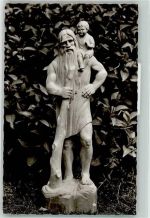 79263 W7809 Altsimonswald Foto AK Denkmal Holzbildhauer Schonhardt