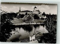 41061 W4050 Mönchengladbach 1964 Foto AK Geroweiher Münster Kirche