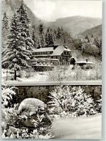 79674 W7868 Todtnau Foto AK Hotel Gasthaus Waldeck Winter