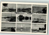 31515 W3053 Steinhude 1956 Foto AK Hafen Segelboot