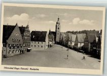 92421 W8460 Schwandorf , Bay - Marktplatz mit der Pfarrkirche St. Jakob