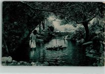 Jerusalem Foto AK The Spring at Ain Fara