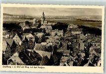 61169 W6360 Friedberg Hessen Foto AK Burg Blick nach Bad Nauheim
