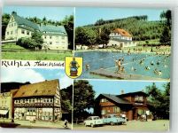 99842 O5906 Ruhla - Schwimmbad Kinderkurheim Käthe Kollwitz Skihütte