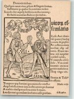 Nr. 4 Das Narrenschiff von Sebastian Brant , Priester + Verleger Johannis Bergman von Olpe Werbung Druckerzeugnis Künstlerkarte