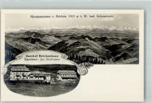 79677 W7869 Belchen im Schwarzwald Foto AK Gasthaus Hotel Belchenhaus mit Alpenpanorama Jugendstil