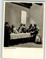 W8103 Oberammergau Abendmahlszene Nr. 218 Verlag Bruckmann Passionsspiel 1950 Foto AK